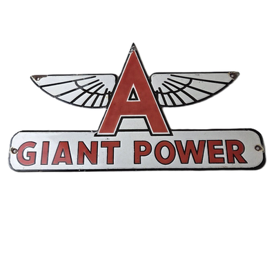 #ad #ad Vintage Flying A Gasoline Sign Giant Power Gas Service Pump Advertising Sign $95.07