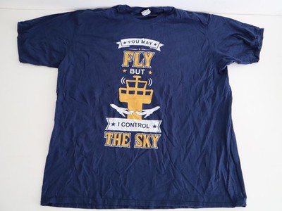 Port & Company Herren T-Shirt 2XL Navy Air Traffic Controller Grafik