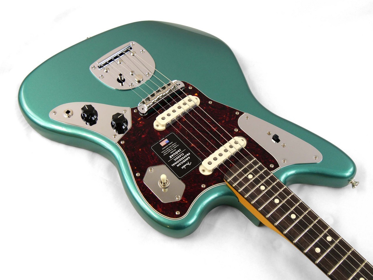 Fender American Professional Classic Jaguar Electric Guitar Faded Sherwood Green