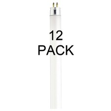 Pack of 12 Satco S1905, F8T5/WW, Fluorescent Light Bulb 2 Pin Bi Pin 12"