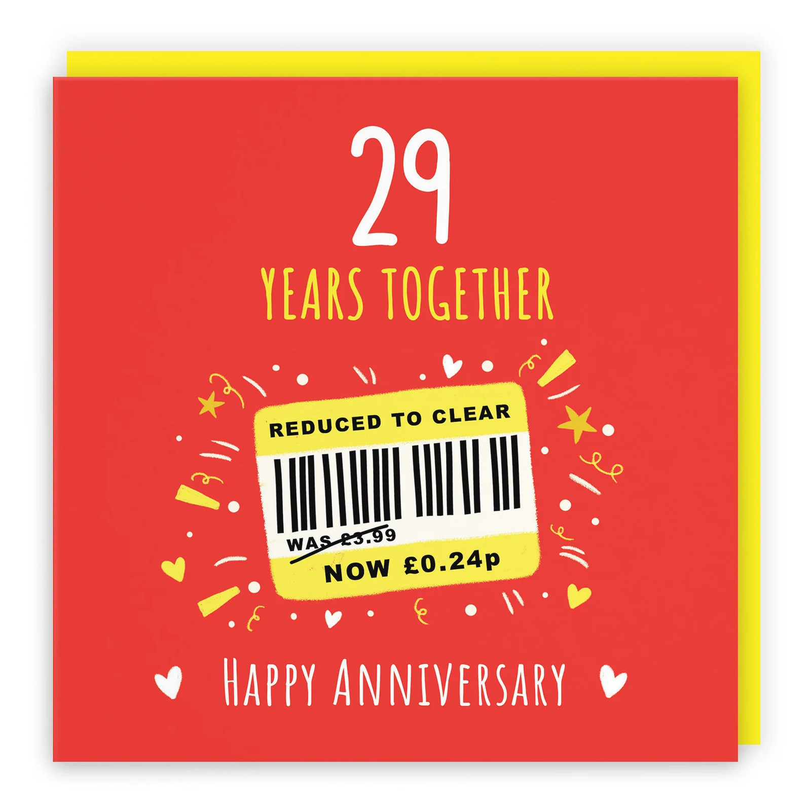 29th Anniversary Card Reduced To Clear Moments