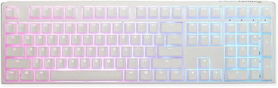 One 3 Pure White Hotswap RGB Mechanical Keyboard (Cherry MX Red)