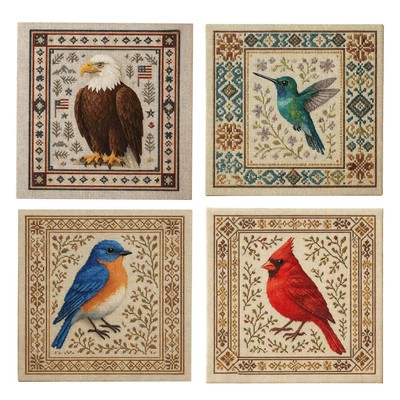 1x Cross Stitch Kit Bird & Flowers Cross Stitch Kit Embroidery Kit for Beginners