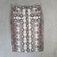Maeve by Anthropologie Women  s Kaleidoscope Button-Front Pencil Skirt Size 8