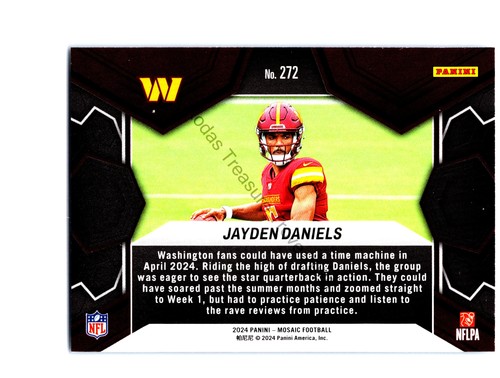 Jayden Daniels #272 Washington Commanders 2024 Panini Mosaic Excellent - Bild 2 von 2