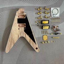 DIY Electric Guitar Unfinished Kit Rosewood FB Spalted Maple Top GD Part Bolt On