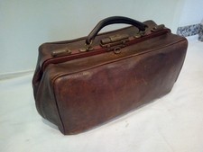 toller alter  Leder - Hebammenkoffer - Arztkoffer um 1910  sch&ouml;ner Alterszustand