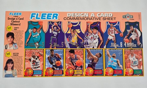 1995 Fleer Design-A-Card Uncut Sheet - 1996 Ultra Kobe Bryant Fresh Faces RC ++