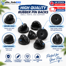 50PCS X Rubber Pin Backs for Badge Backs Butterfly Clutch Locking QUICK DELIVERY