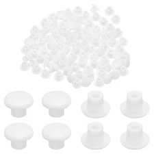 300pcs Plastic Hole Plugs, 5mm (3/16 Inch) White Screw Caps Cover Locking