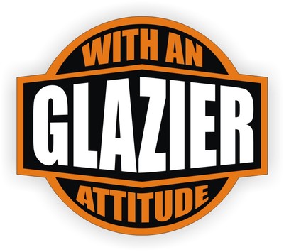 3pcs Glazier With An Attitude Hard Hat Decals Helmet Stickers Glass Glazing