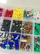 Beads And Findings For Jewelry  Other Crafts Multiple Color Box Of Loose Craft