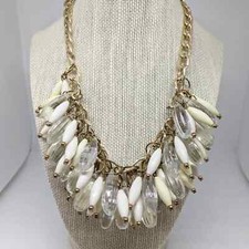 Vintage beaded layers statement collar fringe necklace wedding