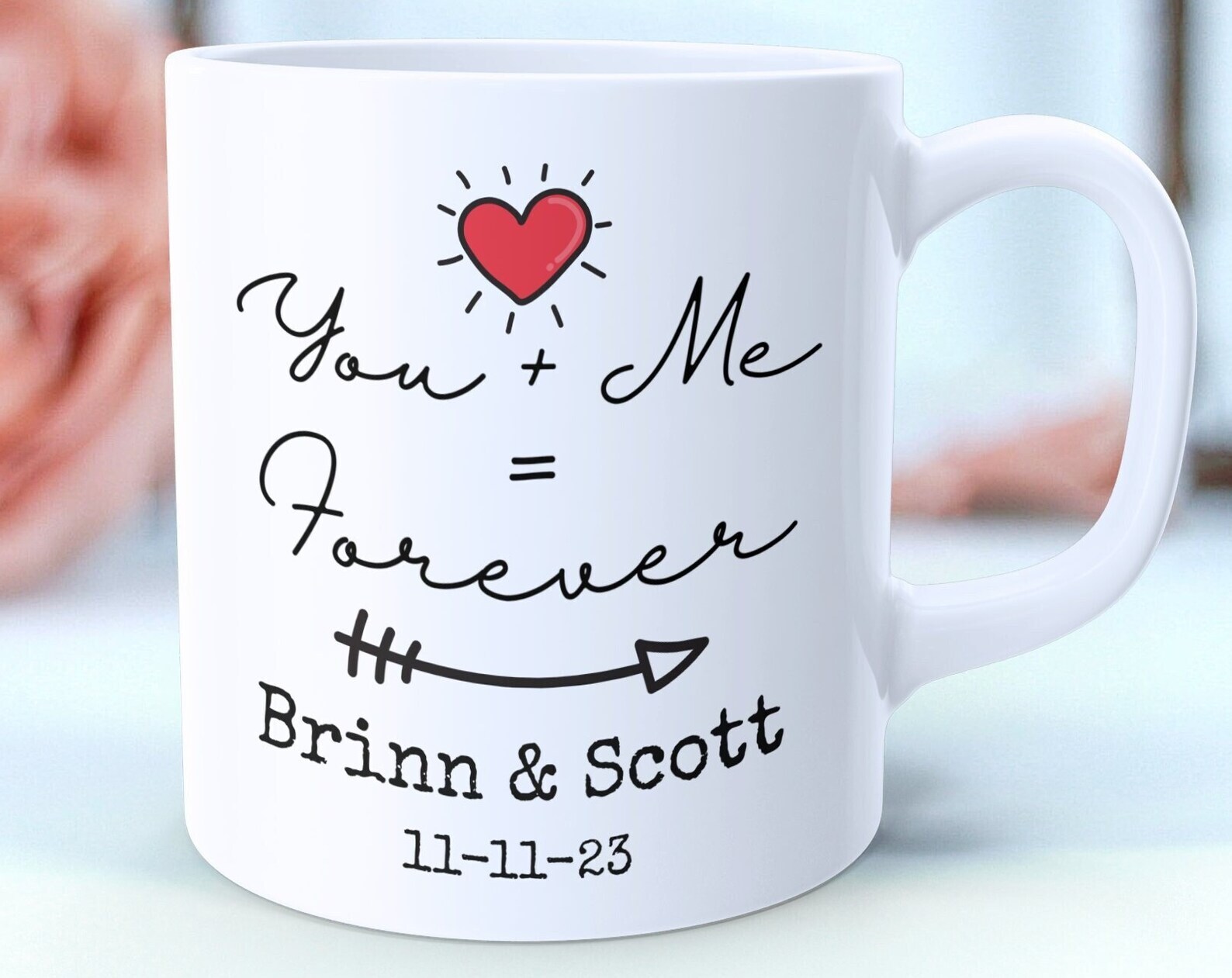Personalized His & Her Christmas Mug Set for Couples 2023 Valentines Gift