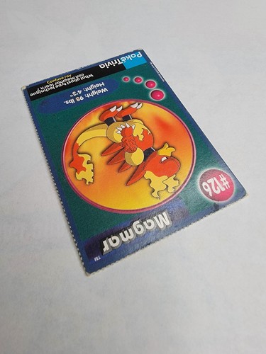 Pokétrivia Topps Pokémon Card #126 Magmar Flame Duck Collectors Facts MP - Picture 3 of 6
