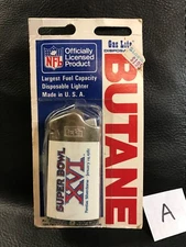Vtg 1982 SUPER BOWL XVI Butane Gas Lite Disposable Lighter ~ Unopened Pkg. (A)