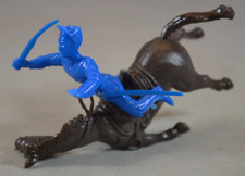 Marx Civil War Falling Horse Rider Medium Blue