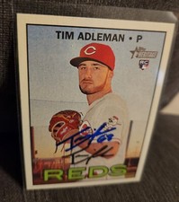 Tim Adleman Autograph Signed 2016 Topps Heritage RC Cincinnati Reds