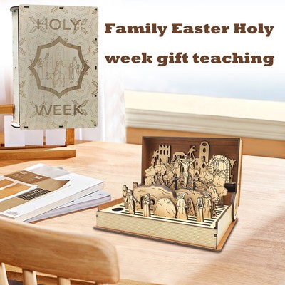 Family Easter Holy Week Gift,Resurrection Scene Decor,Holy Week Keepsake Gift