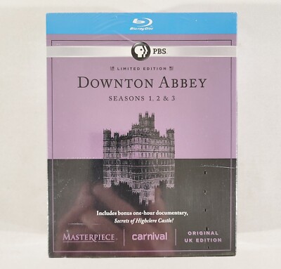 NEW Downton Abbey: 9 Blu-ray Discs Box Set Seasons 1-3 + Bonus 26 Hours