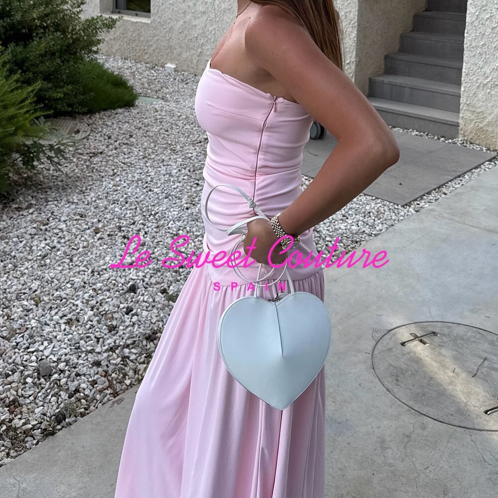 ZARA WOMAN NWT SS25 PASTEL PINK STRAPLESS GATHERED DRESS
