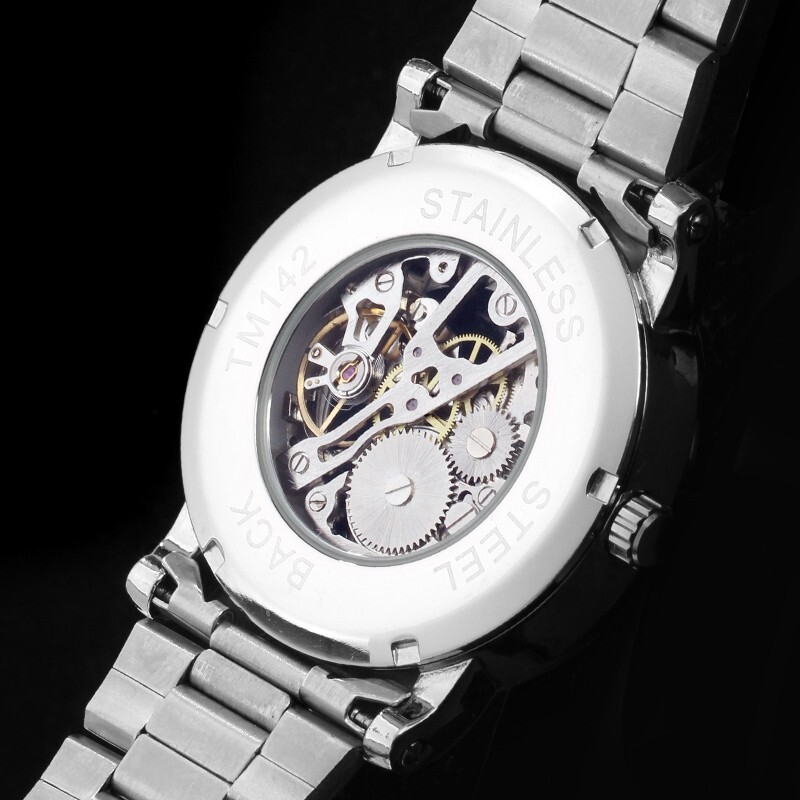 WINNER – montre squelette élégante pour femmes, mains bleues