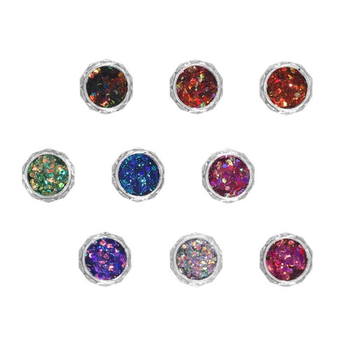 9Boxes Nail Art Flake Glitters Makeup Chunky Powder Nail Glitter Sequin - Picture 3 of 12