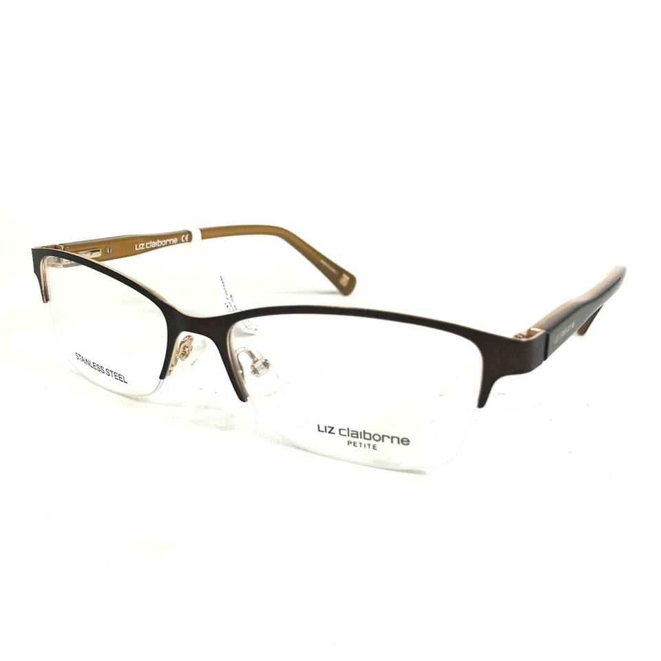 Monturas de gafas Liz Claiborne Petite L456 UFM marrón medio borde 51-16-135 Foto 4 de 4