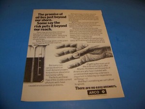ARCO Oil Atlantic Richfield Company Original Print Ad from Magazine Vintage 1981