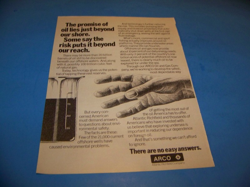 ARCO Oil Atlantic Richfield Company Original Print Ad from Magazine Vintage 1981