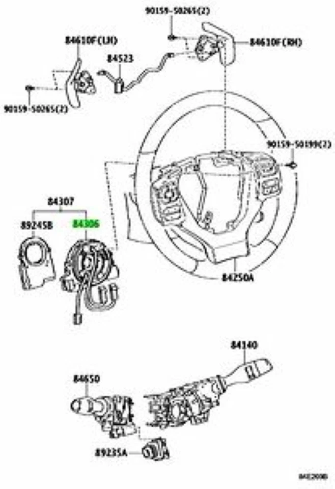 Cable espiral genuino JDM OEM TOYOTA LEXUS GS F Foto 2 de 2