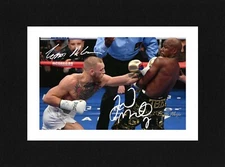 8X6 Mount MAYWEATHER JR & McGREGOR Signed PHOTO Boxing Print Ready to Frame