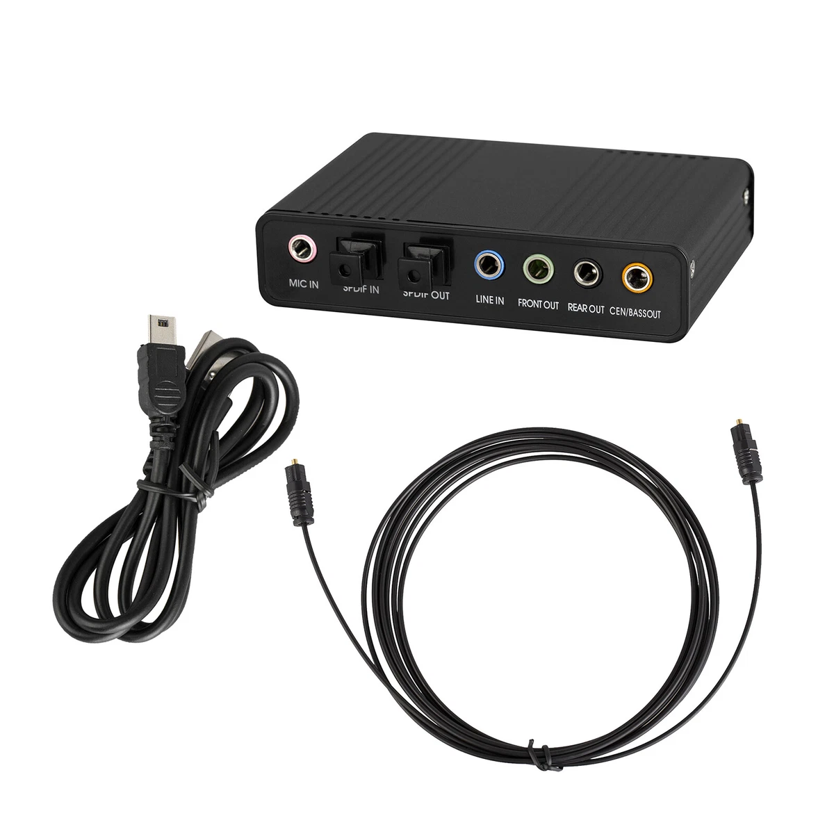 Kælder Troende bælte External 5.1CH USB Sound Card Optic Fiber Digital Input 5ft Toslink SPDIF  Cable | eBay