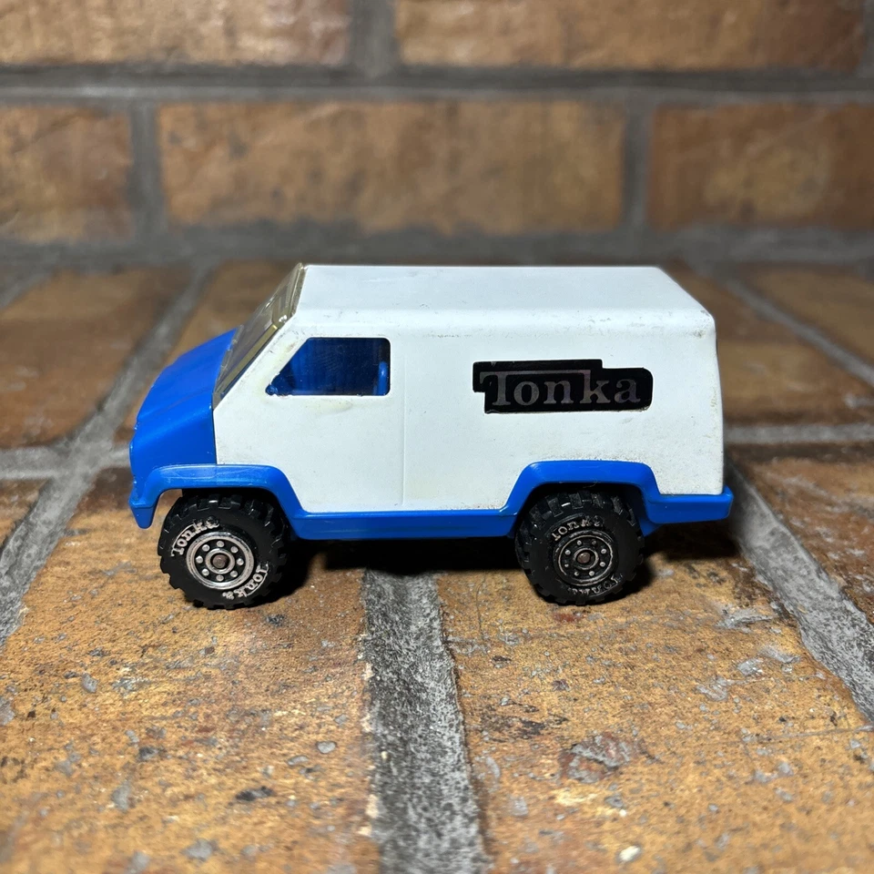 De colección ✅ Camión Vehículo Diecast Tonka Mites 1978 Blanco y Azul 4" ✅ Hecho en EE. UU. Foto 4 de 4
