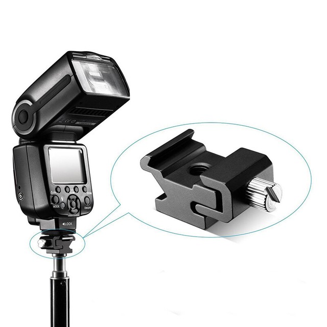 Camera Metal Flash Bracket Mount Adapter With 1/4 Tripod Screw To Light Sta MB Camera Metal Flash Bracket Mount Adapter With 1/4 Tripod Screw To Light Sta MB