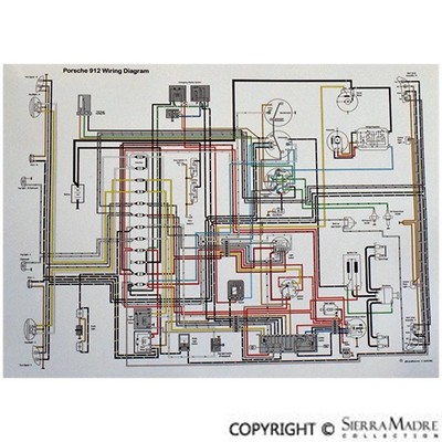 Full Color Wiring Diagram, Porsche 912, 3 Gauge, (65-67) | eBay