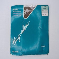 Sears Hug Alon Pantyhose Sandalfoot Tall Smoke New Vintage