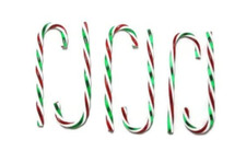 New 6" Plastic Candy Canes Christmas Tree Ornament Acrylic 6 Green Red  White