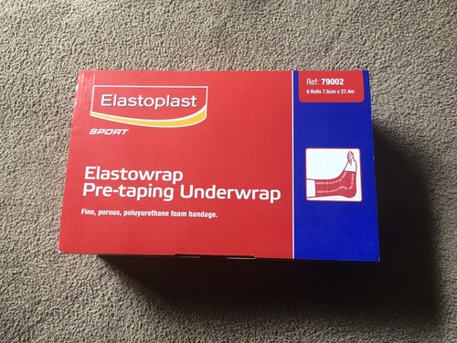 Elastoplast Sport Elastowrap - 7.5cm X 27.4 Cm Foam -Red Underwrap Box Of 6. - Picture 2 of 2