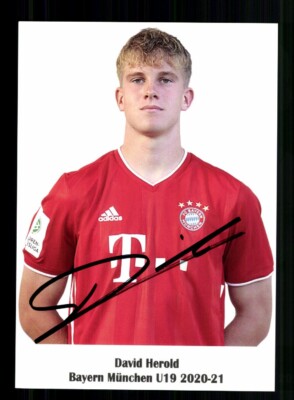 David Herold autograph card Bayern Munich U 19 2020-21 original signed