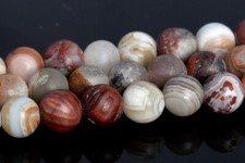Natural Matte Mexican Crazy Lace Agate Beads Grade AAA Round Loose Beads 4/8MM
