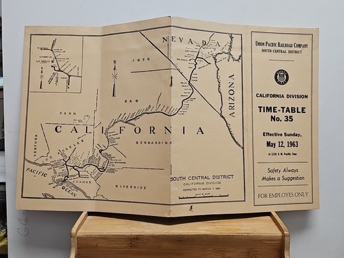 Union Pacific Time Table 1963 #35 California Division .