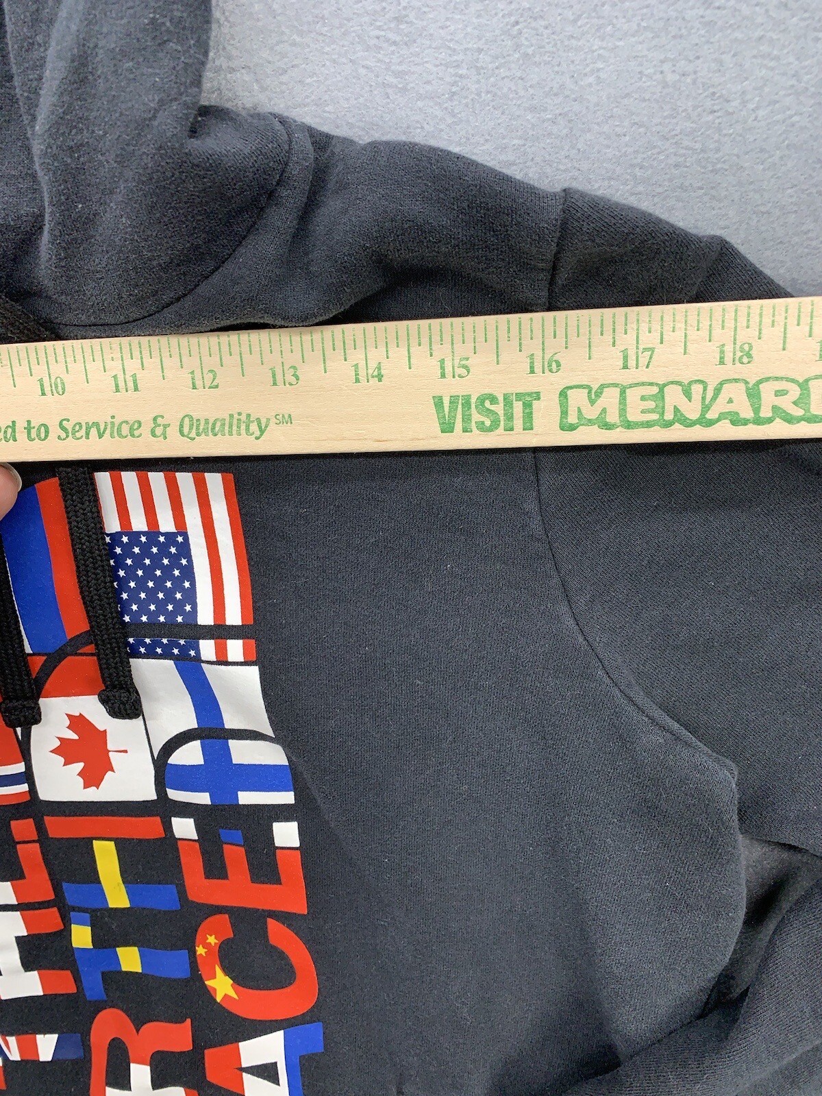 The North Face RU/14 Olympic National Flag Black Hoodie Women’s XL Pockets thumbnail 5