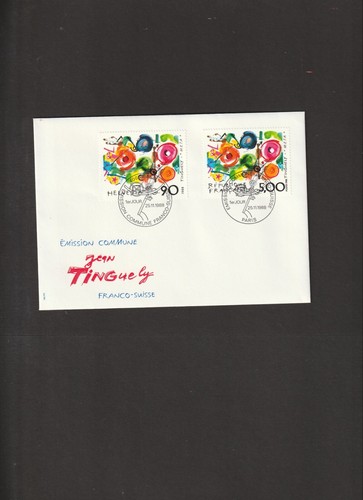 Suiza-FDC Mi. Nº 1380 + F-2693 "Arte Contemporáneo" ¡raro! ¡EXCELENTE!!