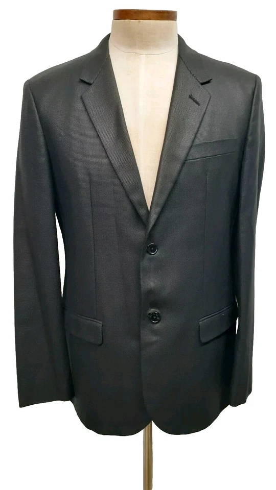 NUEVO MARC JACOBS Italia Hombre Negro Algodón Poli Blazer Chaqueta Deportiva US 40 EU 52 R Foto 2 de 4