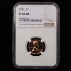 1956 Proof Lincoln Wheat Cent 1c - NGC GRADED PF 68 RD