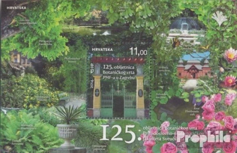 Briefmarken Kroatien 2014 Mi Block53 (kompl.Ausg.) postfrisch Botanischer Garten - Bild 1 von 1
