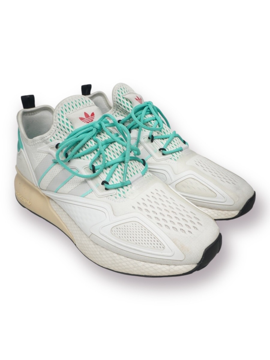Size 8.5 - adidas ZX 2K Boost Grey Hi-Res Green | eBay