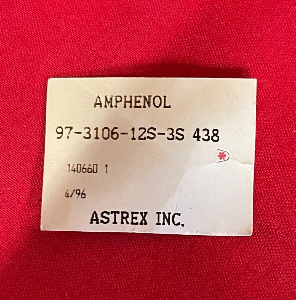 AMPHENOL CONNECTOR M/N: 97-3106-12S-3S 438 (LOT OF 3) - Image 2 of 4