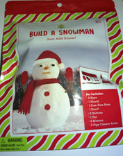 NEW IN PACKAGE, BUILD A SNOWMAN CRAFT KIT BY BEST BRANDS- JUST ADD SNOW 